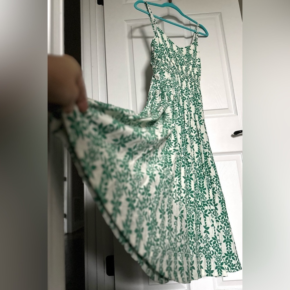 ‼️RARE‼️🎸LeiMarie🎸🔥NWT🔥Skies Are Blue MIDI Sundress in Kelly Green/White—S - Picture 16 of 16